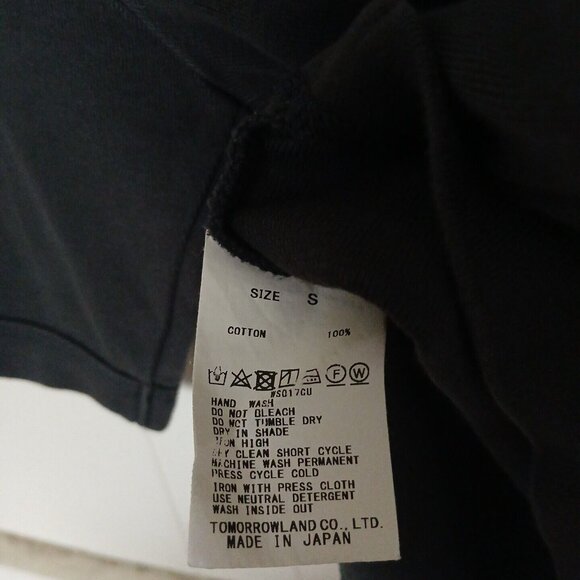 Macphee TOMORROWLAND Mens Crew Neck Cut & Sewn T-Shirt Gray Small Made in Japan - Picture 10 of 10